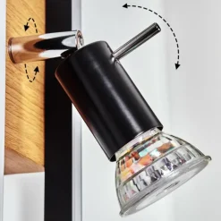 Lampes En Bois-hofstein Applique murale Deadwood LED Brun, Chrome, Couleur bois, 2 lumières