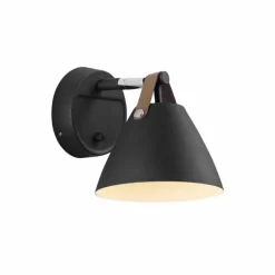 Luminaires Scandinaves-Design For The People by Nordlux Applique murale Strap Noir, 1 lumière