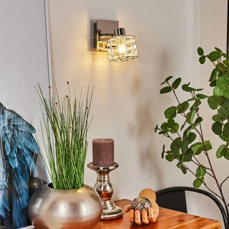 hofstein Applique murale Desrue Chrome, Argenté, 1 lumière