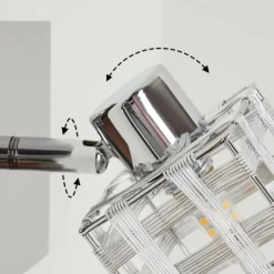 hofstein Applique murale Desrue Chrome, Argenté, 1 lumière