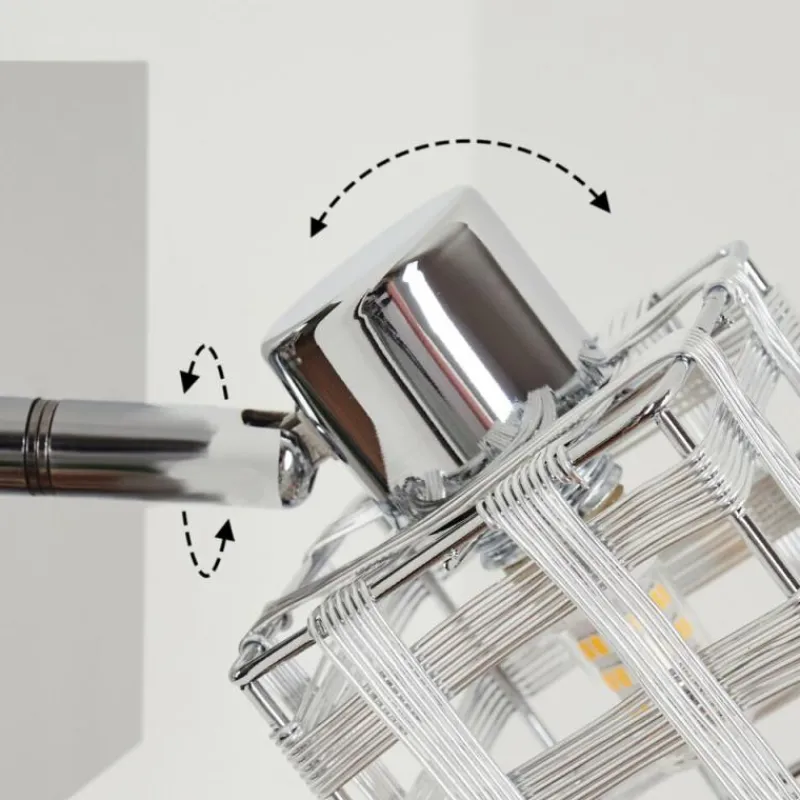 hofstein Applique murale Desrue Chrome, Argenté, 1 lumière