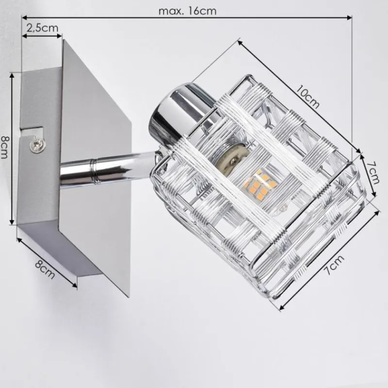 hofstein Applique murale Desrue Chrome, Argenté, 1 lumière