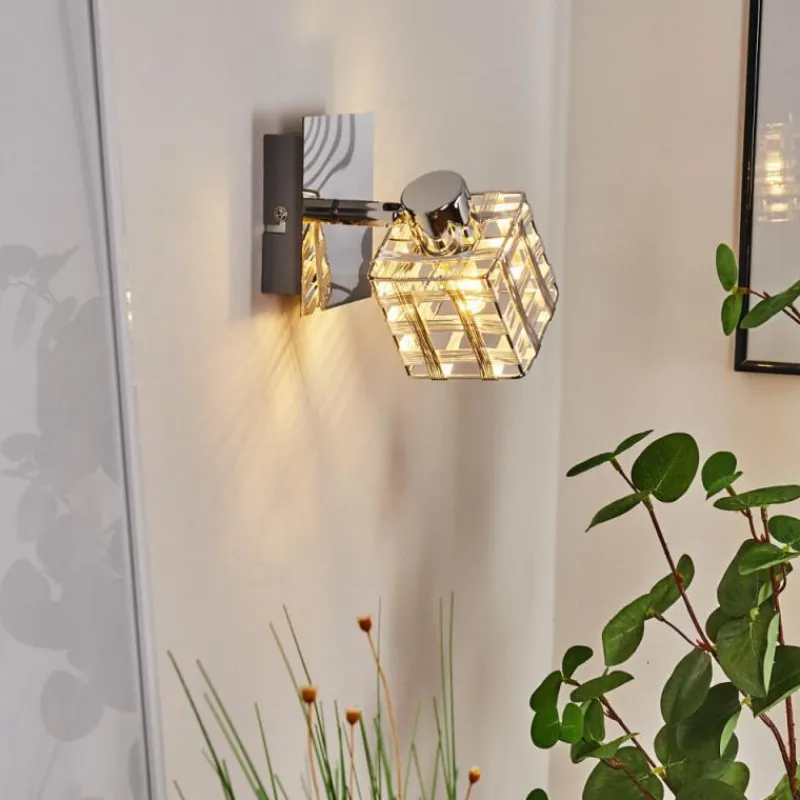 hofstein Applique murale Desrue Chrome, Argenté, 1 lumière