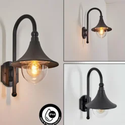 Luminaires Rustiques-hofstein Applique murale d'extérieur Elgin Noir, 1 lumière