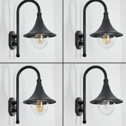 Luminaires Rustiques-hofstein Applique murale d'extérieur Elgin Noir, 1 lumière