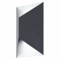 Luminaires Eglo Applique murale d'extérieur Eglo PREDAZZO LED Anthracite, Blanc, 2 lumières