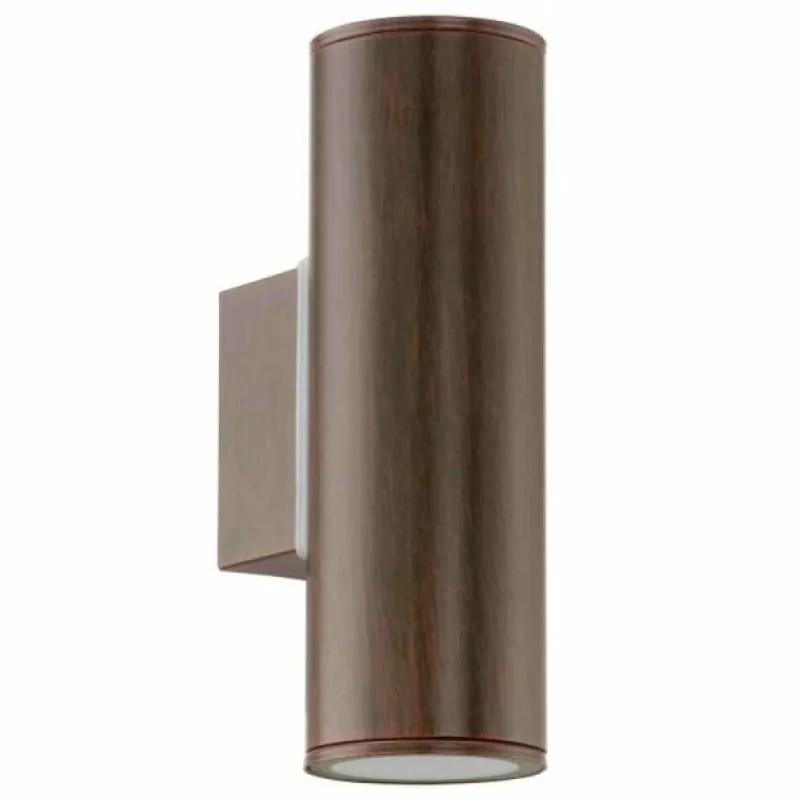 Luminaires Eglo Applique murale d'extérieur Eglo RIGA Brun foncé, 2 lumières