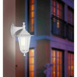 Luminaires Rustiques-Luminaires Eglo Applique murale d'extérieur Eglo LATERNA 5 Blanc, 1 lumière