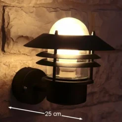 Luminaires Nordlux Applique murale d'extérieur Nordlux BLOKHUS Noir, 1 lumière