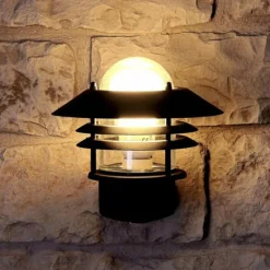 Luminaires Nordlux Applique murale d'extérieur Nordlux BLOKHUS Noir, 1 lumière