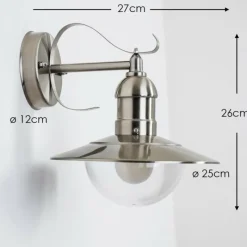 hofstein Applique murale d'extérieur Broni Acier inoxydable, 1 lumière