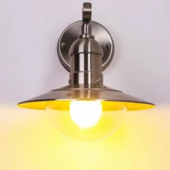 hofstein Applique murale d'extérieur Broni Acier inoxydable, 1 lumière