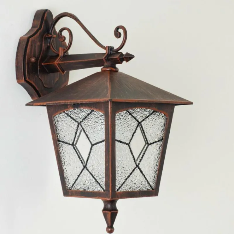 Luminaires Rustiques-hofstein Applique murale d'extérieur TOK Brun, Rouille, 1 lumière