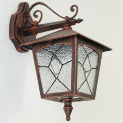 Luminaires Rustiques-hofstein Applique murale d'extérieur TOK Brun, Rouille, 1 lumière