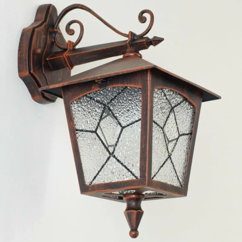 Luminaires Rustiques-hofstein Applique murale d'extérieur TOK Brun, Rouille, 1 lumière