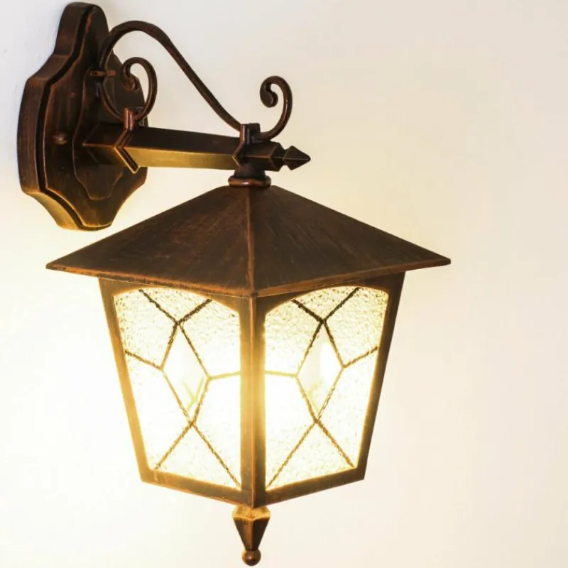 Luminaires Rustiques-hofstein Applique murale d'extérieur TOK Brun, Rouille, 1 lumière