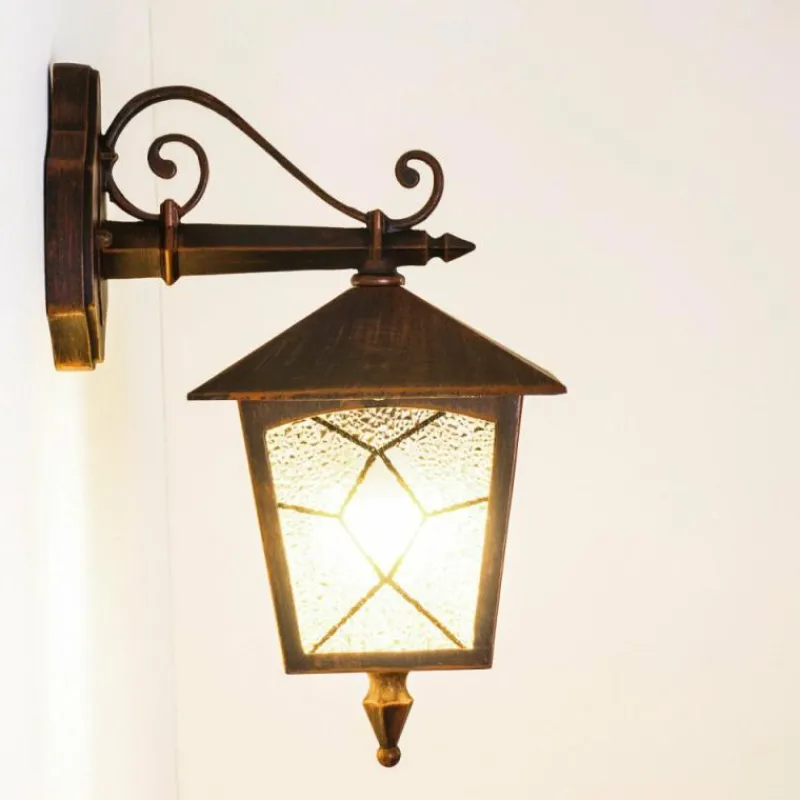 Luminaires Rustiques-hofstein Applique murale d'extérieur TOK Brun, Rouille, 1 lumière