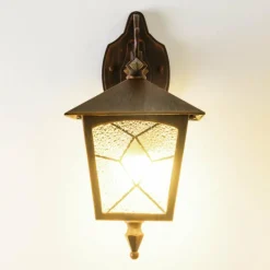 Luminaires Rustiques-hofstein Applique murale d'extérieur TOK Brun, Rouille, 1 lumière