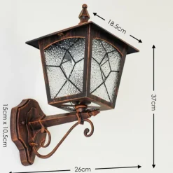 hofstein Applique murale d'extérieur TOK Brun, Rouille, 1 lumière