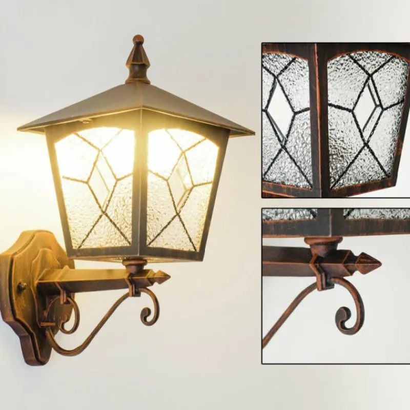 hofstein Applique murale d'extérieur TOK Brun, Rouille, 1 lumière