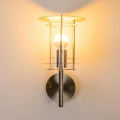 hofstein Applique murale d'extérieur VALDEZ Acier inoxydable, 1 lumière