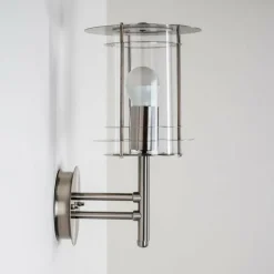 hofstein Applique murale d'extérieur VALDEZ Acier inoxydable, 1 lumière