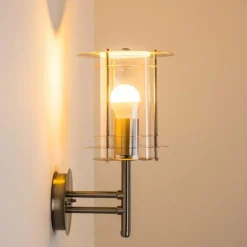 hofstein Applique murale d'extérieur VALDEZ Acier inoxydable, 1 lumière