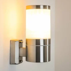 hofstein Applique murale d'extérieur TOLSONA Acier inoxydable, 1 lumière