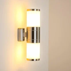 hofstein Applique murale d'extérieur TOLSONA Acier inoxydable, 2 lumières