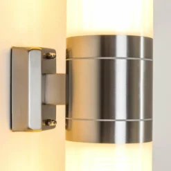 hofstein Applique murale d'extérieur TOLSONA Acier inoxydable, 2 lumières
