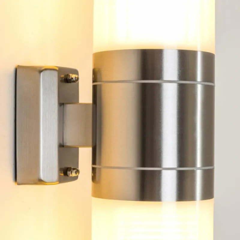 hofstein Applique murale d'extérieur TOLSONA Acier inoxydable, 2 lumières
