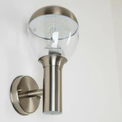 hofstein Applique murale d'extérieur CORDOVA LED Acier inoxydable, 1 lumière
