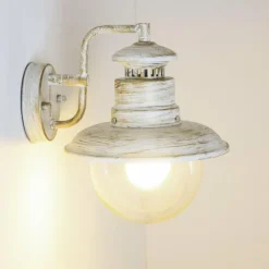 hofstein Applique murale d'extérieur FOX Blanc, 1 lumière