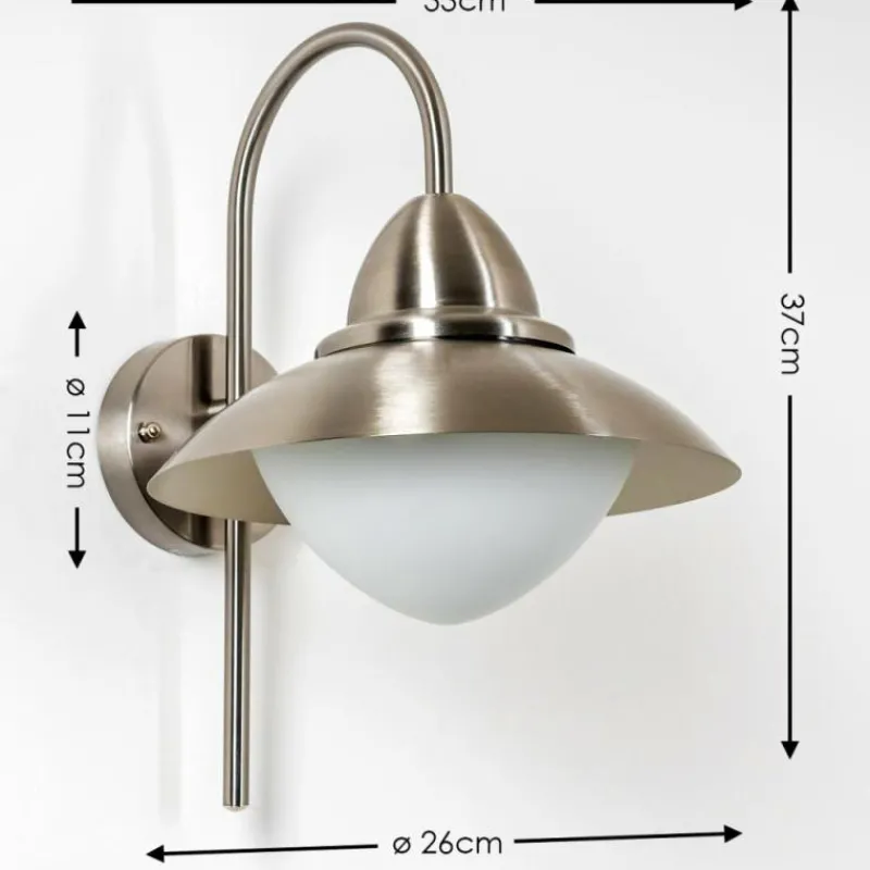 hofstein Applique murale d'extérieur Gielas Acier inoxydable, 1 lumière