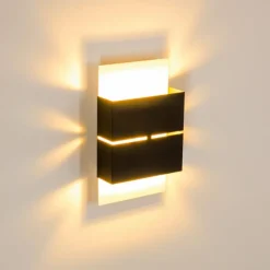 hofstein Applique murale d'extérieur Tidan LED Blanc, 2 lumières