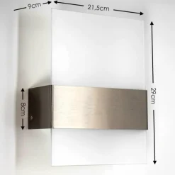 hofstein Applique murale d'extérieur Vara LED Acier inoxydable, 2 lumières