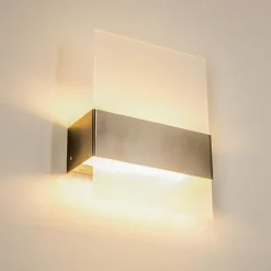 hofstein Applique murale d'extérieur Vara LED Acier inoxydable, 2 lumières