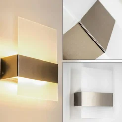 hofstein Applique murale d'extérieur Vara LED Acier inoxydable, 2 lumières