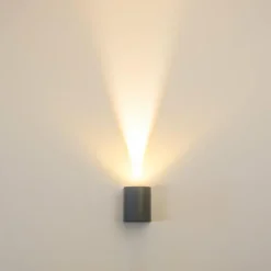 hofstein Applique murale d'extérieur Mora LED Gris, 2 lumières