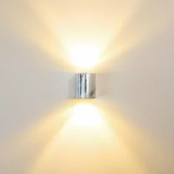 hofstein Applique murale d'extérieur Mora LED Zingué, 2 lumières