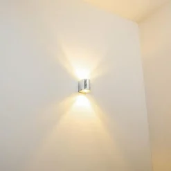 hofstein Applique murale d'extérieur Mora LED Zingué, 2 lumières