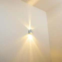 hofstein Applique murale d'extérieur Mora LED Zingué, 2 lumières