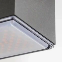 hofstein Applique murale d'extérieur Laxa LED Argenté, 2 lumières