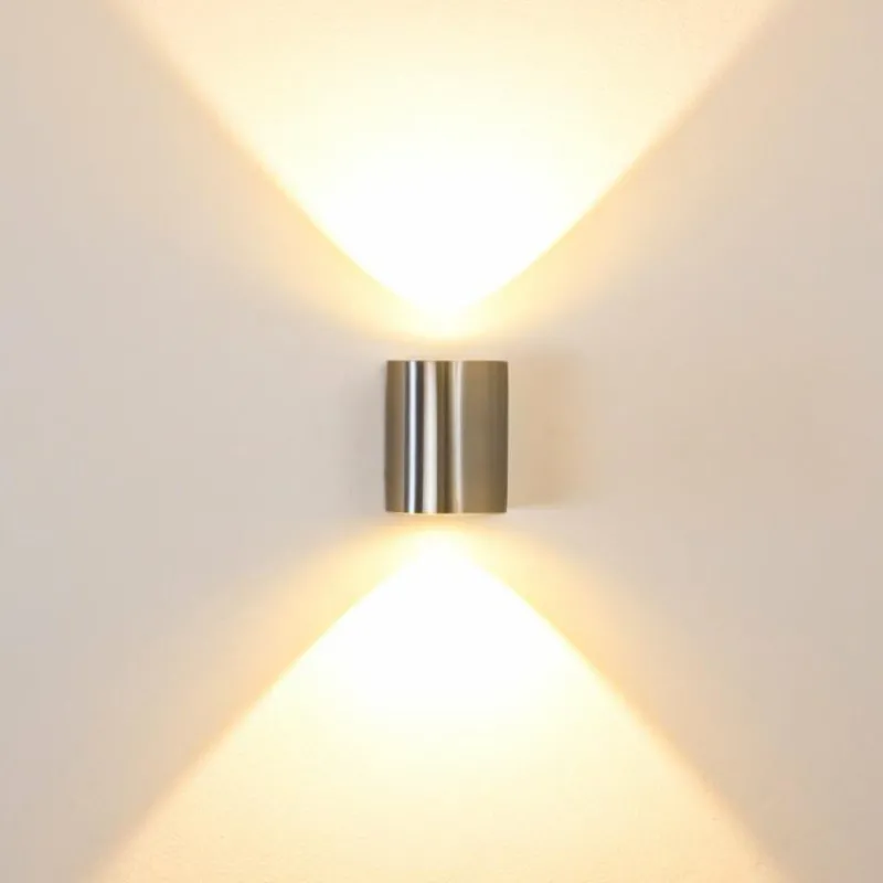 hofstein Applique murale d'extérieur Mora LED Acier inoxydable, 2 lumières