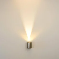 hofstein Applique murale d'extérieur Mora LED Acier inoxydable, 2 lumières