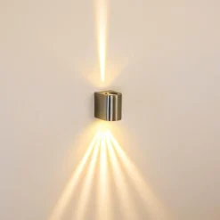 hofstein Applique murale d'extérieur Mora LED Acier inoxydable, 2 lumières