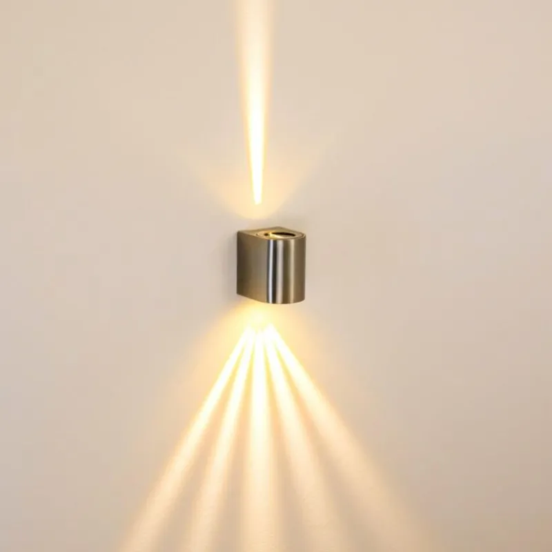 hofstein Applique murale d'extérieur Mora LED Acier inoxydable, 2 lumières