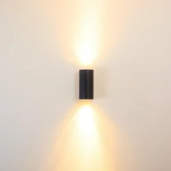 hofstein Applique murale d'extérieur Boda Noir, 2 lumières