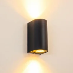 hofstein Applique murale d'extérieur Boda Noir, 2 lumières