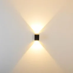 hofstein Applique murale d'extérieur Orsa LED Noir, 2 lumières